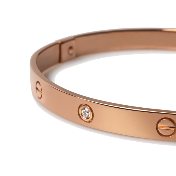 ROSE GOLD BANGLE WITH CIRCLE DESIGN