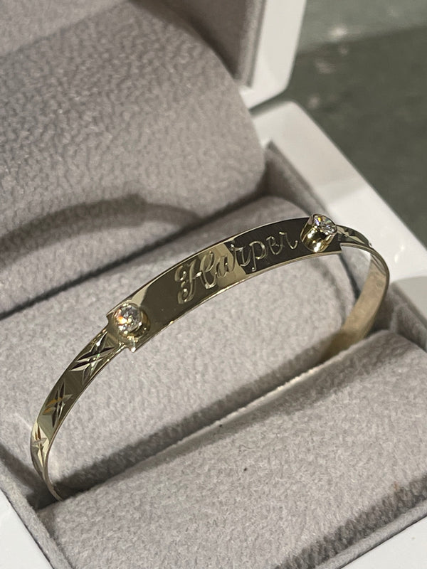 9K VS BABY BANGLE + ENGRAVING