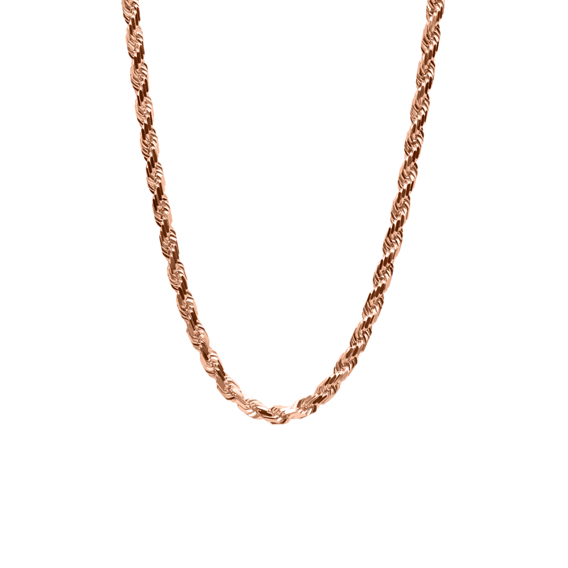 ROPE CHAIN SOLID GOLD 3MM
