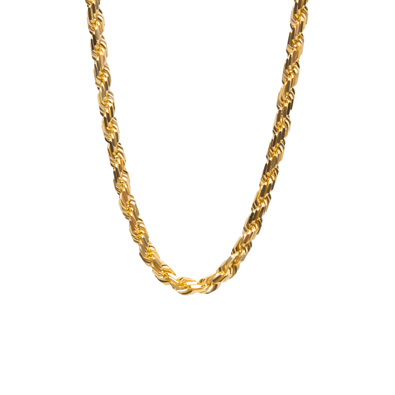 ROPE CHAIN SOLID GOLD 5MM